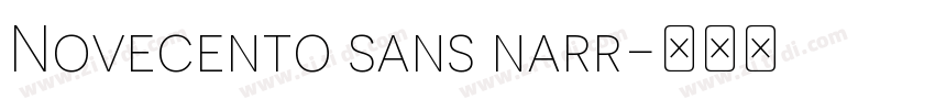 Novecento sans narr字体转换